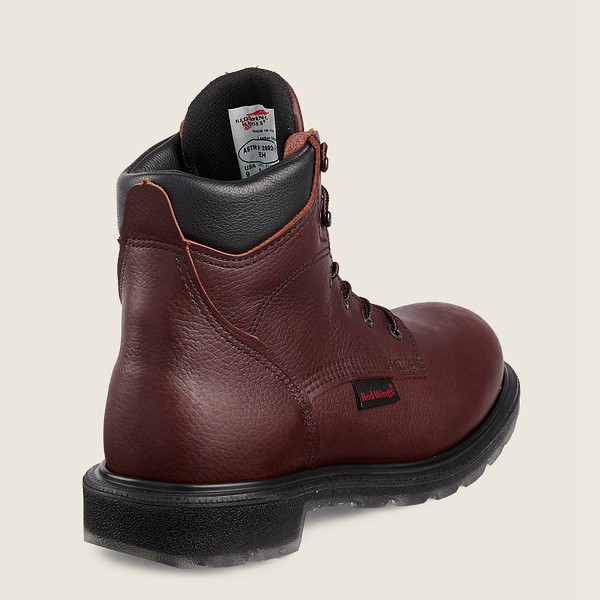 Red Wing Safety Boots Burgundy - Red Wing Mens Supersole® 2.0 - 6-inch Toe - FIEHG-1374